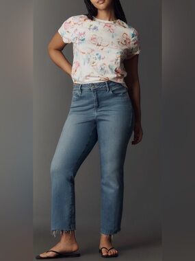 Good American Straight-Leg Jeans. Size 8P